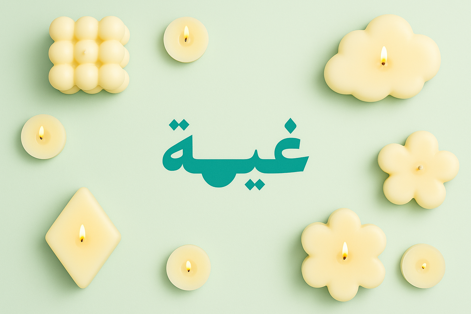 Tin candles and shaped candles examples