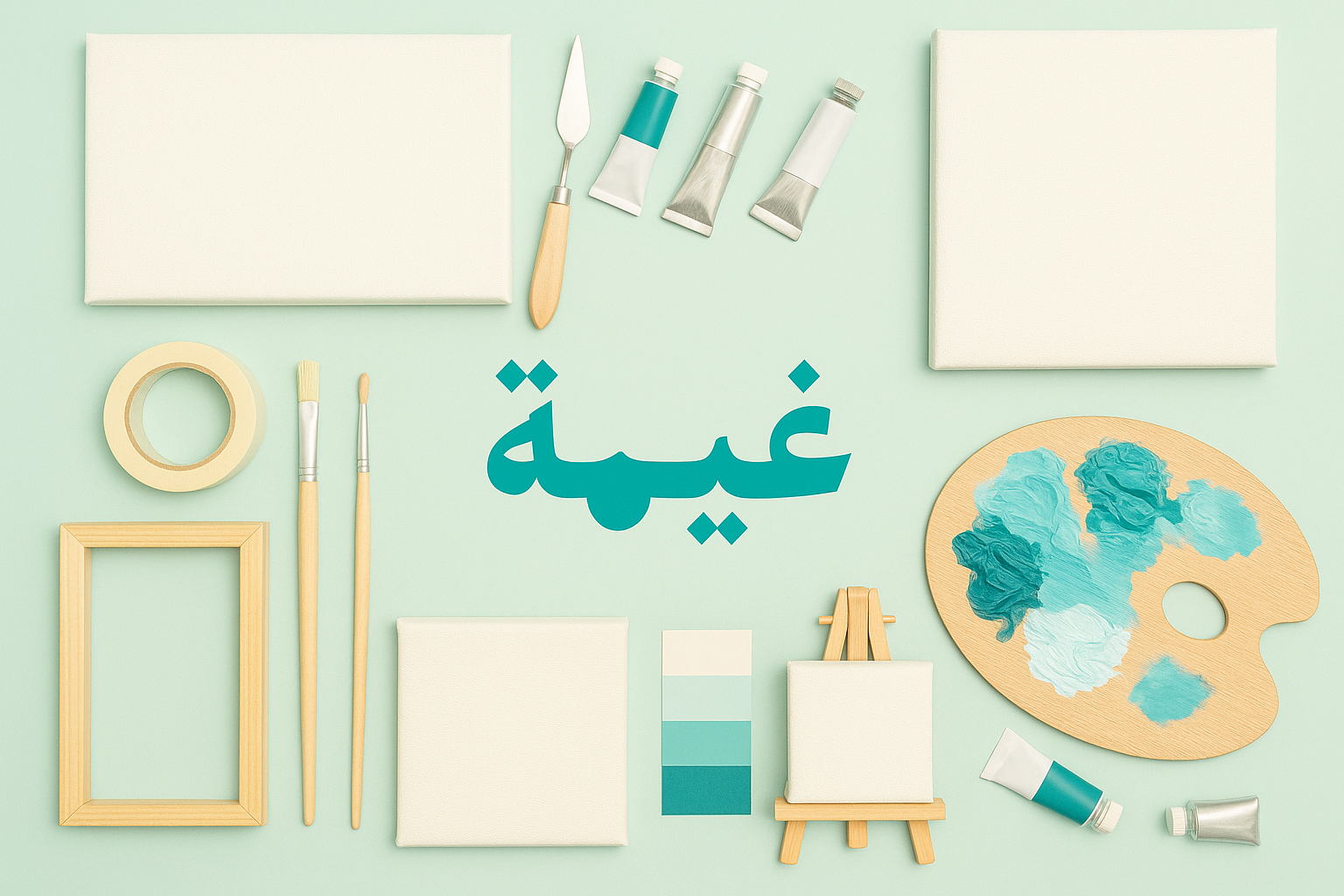 Mini easel and canvas styles examples